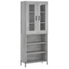 Vidaxl Aparador Alto Madera Contrachapada Gris Sonoma 69,5x34x180 Cm