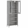 Vidaxl Aparador Alto Madera Contrachapada Gris Sonoma 69,5x34x180 Cm