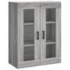 Vidaxl Aparador Alto Madera Contrachapada Gris Sonoma 69,5x34x180 Cm