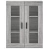 Vidaxl Aparador Alto Madera Contrachapada Gris Sonoma 69,5x34x180 Cm