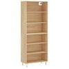 Vidaxl Aparador Alto Madera De Ingeniería Roble Sonoma 69,5x32,5x180cm Marrón