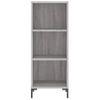 Vidaxl Aparador Alto Madera Contrachapada Gris Sonoma 34,5x32,5x180 Cm