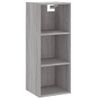 Vidaxl Aparador Alto Madera Contrachapada Gris Sonoma 34,5x32,5x180 Cm