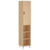 Vidaxl Aparador De Madera Contrachapada Roble Sonoma 34,5x34x180 Cm Marrón