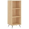 Vidaxl Aparador De Madera Contrachapada Roble Sonoma 34,5x34x180 Cm Marrón