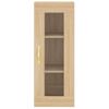 Vidaxl Aparador De Madera Contrachapada Roble Sonoma 34,5x34x180 Cm Marrón