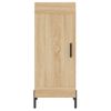 Vidaxl Aparador De Madera Contrachapada Roble Sonoma 34,5x34x180 Cm Marrón