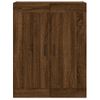 Vidaxl Aparador Alto Madera Contrachapada Marrón Roble 69,5x34x180 Cm