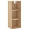 Vidaxl Aparador De Madera Contrachapada Roble Sonoma 34,5x34x180 Cm Marrón