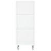 Vidaxl Aparador Alto Contrachapada Blanco Brillante 34,5x32,5x180 Cm