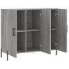 Vidaxl Aparador De Madera De Ingeniería Gris Sonoma 90x34x80 Cm