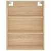 Vidaxl Aparador Alto Madera Contrachapada Color Roble 69,5x34x180 Cm Marrón