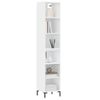 Vidaxl Aparador Alto Madera Contrachapada Blanco 34,5x32,5x180 Cm