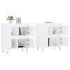 Vidaxl Aparadores 2 Uds Madera Contrachapada Blanco