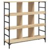 Vidaxl Aparador De Madera De Ingeniería Roble Sonoma 102x32x103,5 Cm Marrón