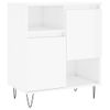 Vidaxl Aparadores 3 Uds Madera Contrachapada Blanco Brillo