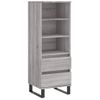 Vidaxl Aparador Alto Madera Contrachapada Gris Sonoma 40x36x110 Cm