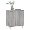 Vidaxl Aparador De Madera Contrachapada Gris Sonoma 60x35x70 Cm