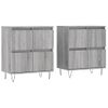 Vidaxl Aparadores 2 Uds Madera Contrachapada Gris Sonoma