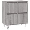 Vidaxl Aparadores 2 Uds Madera Contrachapada Gris Sonoma