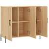 Vidaxl Aparador De Madera De Ingeniería Roble Sonoma 90x34x80 Cm Marrón