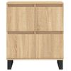 Vidaxl Aparador De Madera Contrachapada Roble Sonoma 60x35x70 Cm Marrón