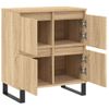 Vidaxl Aparador De Madera Contrachapada Roble Sonoma 60x35x70 Cm Marrón