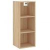 Vidaxl Aparador De Madera Contrachapada Color Roble 34,5x32,5x180 Cm Marrón