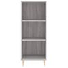 Vidaxl Aparador Alto Madera Contrachapada Gris Sonoma 34,5x32,5x180 Cm