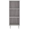 Vidaxl Aparador Alto Madera Contrachapada Gris Sonoma 34,5x32,5x180 Cm