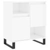 Vidaxl Aparadores 3 Uds Madera Contrachapada Blanco Brillo