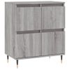 Vidaxl Aparadores 2 Piezas Madera Contrachapada Gris Sonoma