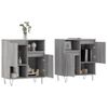 Vidaxl Aparadores 2 Piezas Madera Contrachapada Gris Sonoma