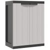 Vidaxl Armario De Almacenaje Exterior Pp Gris Y Negro 65x37x85 Cm