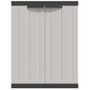 Vidaxl Armario De Almacenaje Exterior Pp Gris Y Negro 65x37x85 Cm