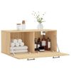 Vidaxl Armario De Pared Madera Ingeniería Roble Sonoma 80x36,5x35 Cm Marrón