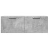 Vidaxl Armario De Pared Madera Ingeniería Gris Hormigón 100x36,5x35 Cm