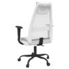 Vidaxl Silla De Oficina Altura Ajustable Tela Malla Y Cuero Pe Blanco