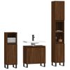 Vidaxl Set De Muebles De Baño 3 Pzas Madera Contrachapada Roble Marrón