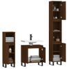 Vidaxl Set De Muebles De Baño 3 Pzas Madera Contrachapada Roble Marrón