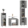 Vidaxl Set De Muebles Baño 3 Pzas Madera Contrachapada Gris Hormigón