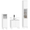 Vidaxl Set De Muebles De Baño 3 Piezas Madera Contrachapada Blanco