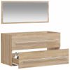 Vidaxl Armario De Baño Con Espejo Madera De Ingeniería Roble Sonoma Marrón