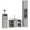 Vidaxl Set De Muebles De Baño 3 Pzas Madera Contrachapada Gris Sonoma