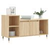 Vidaxl Mueble Para Tv Madera Contrachapada Roble Sonoma 100x35x55 Cm Marrón