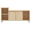 Vidaxl Mueble Para Tv Madera Contrachapada Roble Sonoma 100x35x55 Cm Marrón