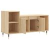 Vidaxl Mueble Para Tv Madera Contrachapada Roble Sonoma 100x35x55 Cm Marrón