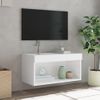 Vidaxl Mueble Para Tv Con Luces Led Blanco 60x30x30 Cm