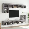 Vidaxl Mueble Para Tv Con Luces Led Gris Sonoma 80x30x30 Cm