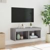 Vidaxl Mueble Para Tv Con Luces Led Gris Sonoma 80x30x30 Cm